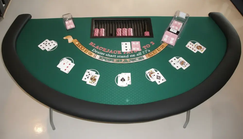 a blackjack table
