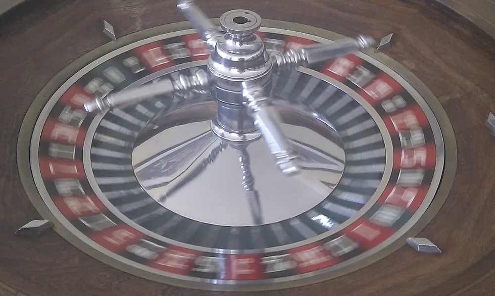 a roulette wheel