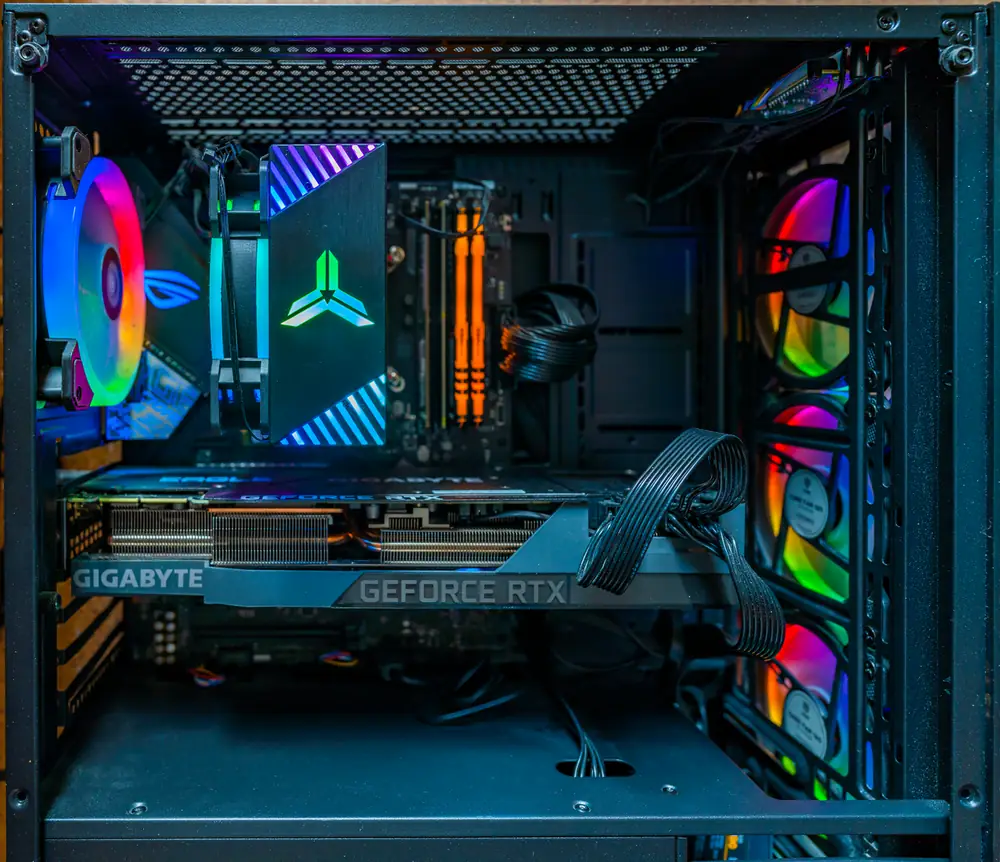 a gaming setup