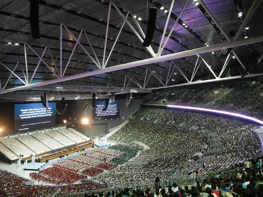 fiba odds today philippines - the interior of the Philippine Arena in Bocaue