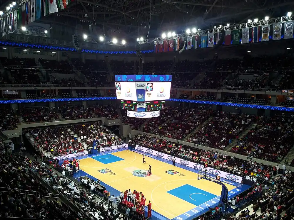 gilas pilipinas odds - Wide view of the SM Mall of Asia Arena basketball court from the upper stands