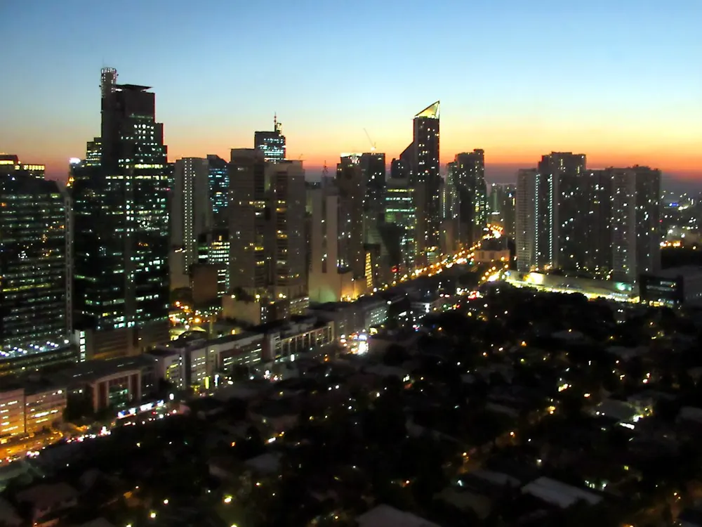 Makati towers at dusk seen from above - how to buy usdt in binance using gcash