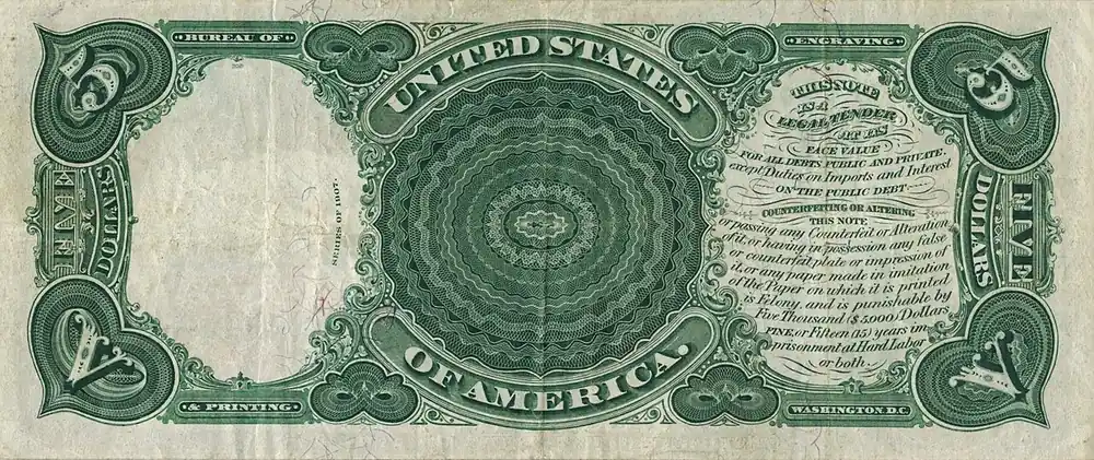how to sell usdt in gcash - Back of a vintage US five-dollar note