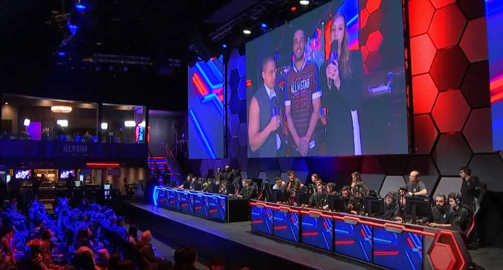 mpl ph betting - Esports arena stage with big screens and team booths, like an MPL PH match day