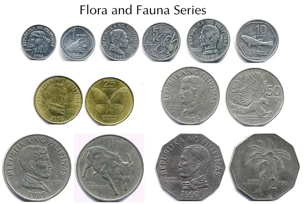 php to usdt today - Philippine peso coins from the Flora and Fauna series, representing PHP to USDT conversion