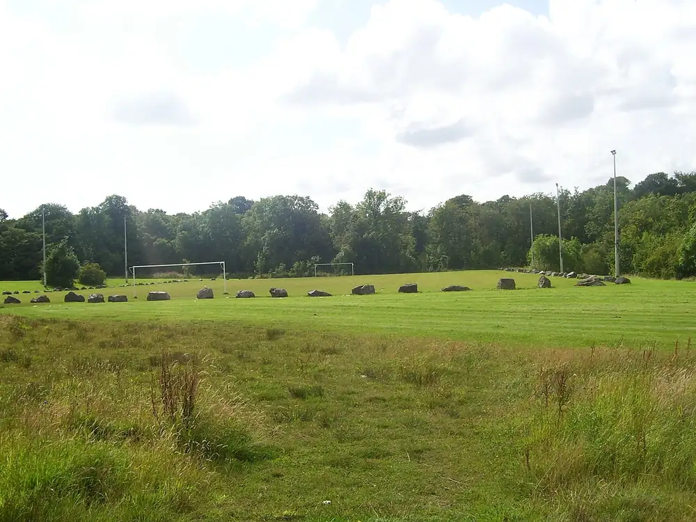 a football and pitch