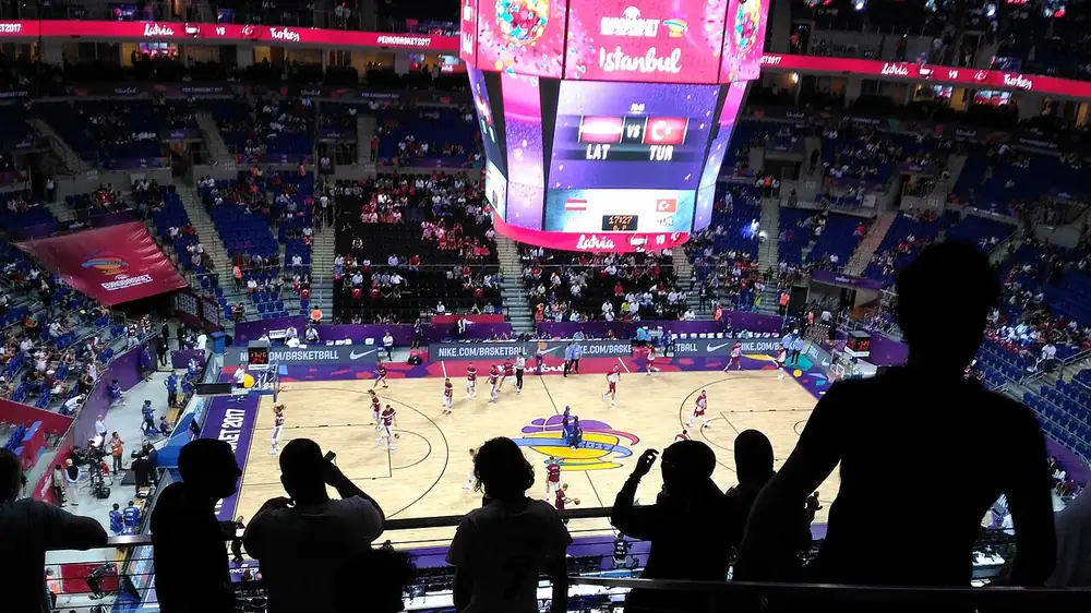 a sports stadium